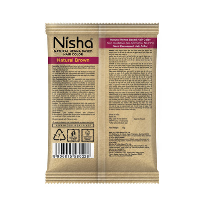 Nisha Henna Based Hair Colour For Women & Men Natural Brown