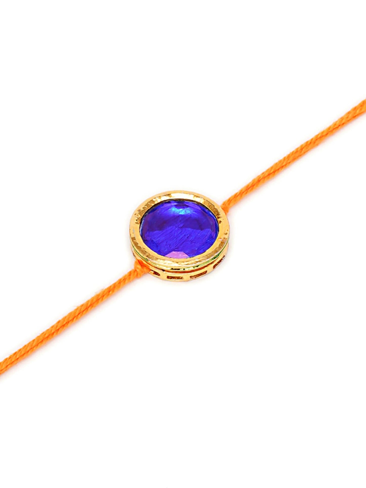 Designer kundan Rakhi - Ruby Raang