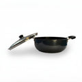 USHA SHRIRAM Hard Anodized Non-Stick Aluminium Kadai 4.4L with Lid Riveted Bakelite Handle Induction