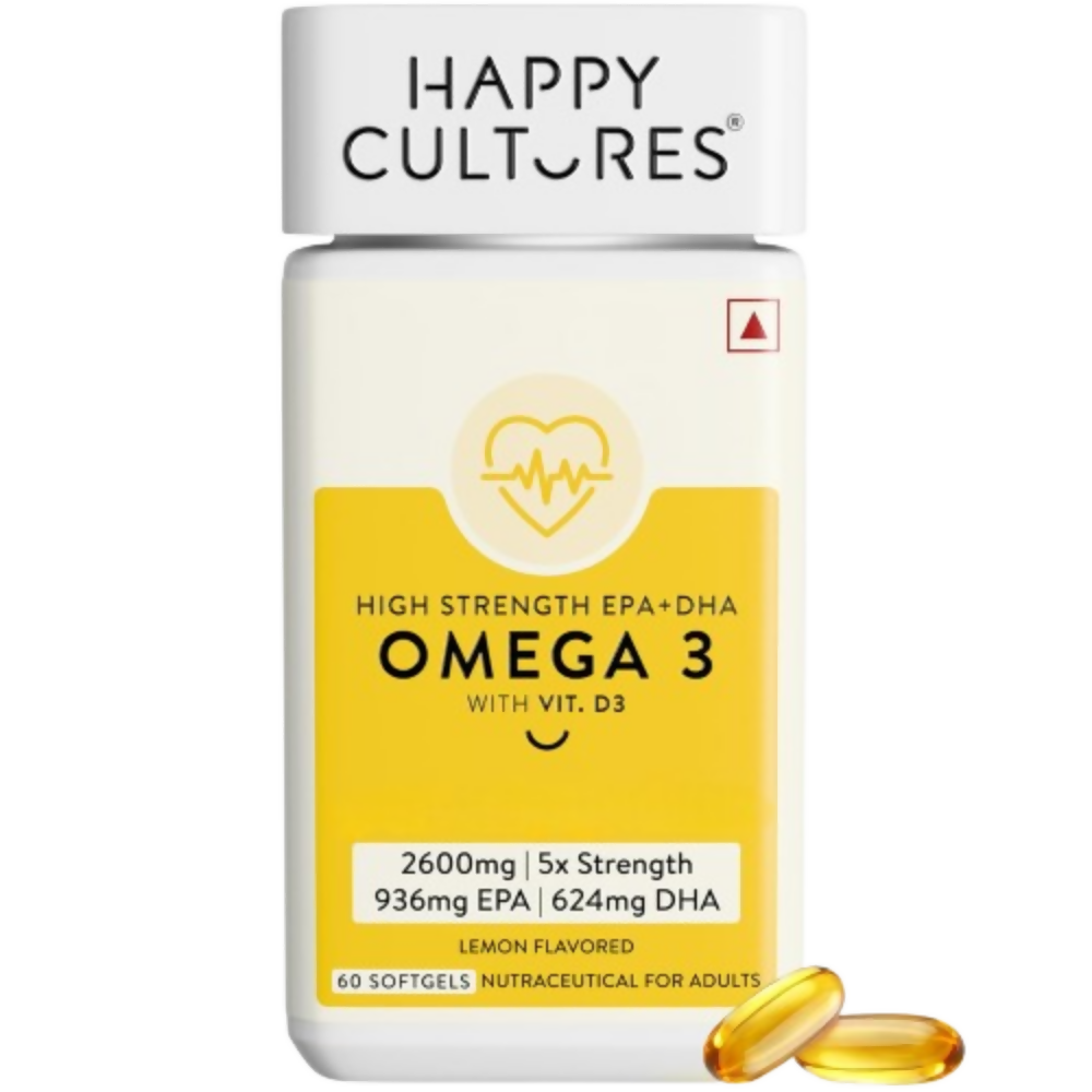 Happy Cultures 5X Omega 3 Fish Oil Capsules