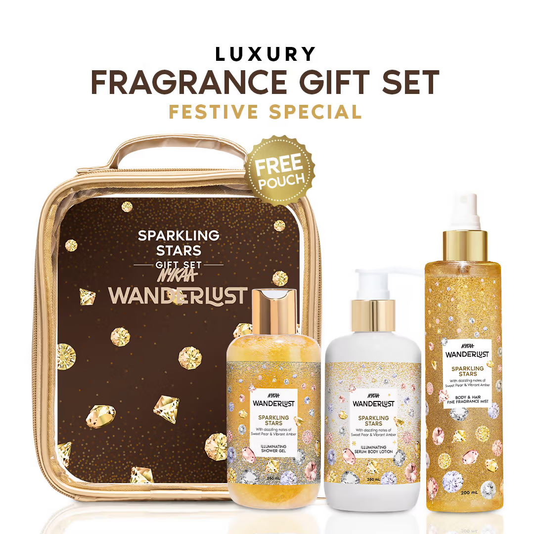 Wanderlust Sparkling Stars Set for Women - Shower Gel, Lotion, Mist