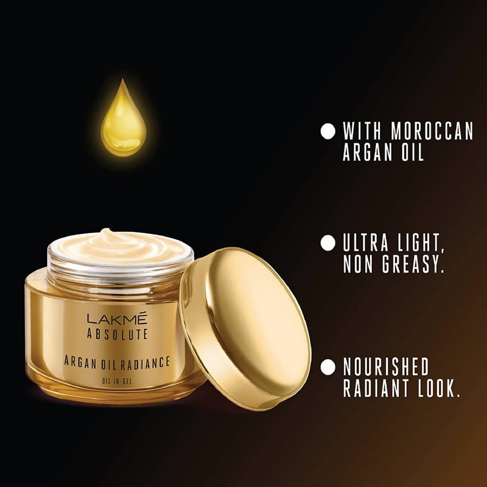 Lakme Absolute Argan Oil Radiance Oil-In-Gel - 50 gms
