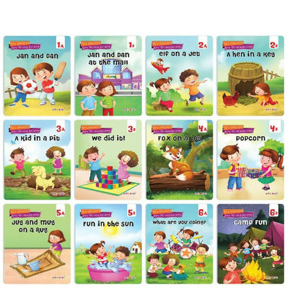 Jolly Kids My Phonic Key Words Stories Books Set of 12| Ages 3-8 Years| Phonics Books | Phonetic Reader Books for Kids