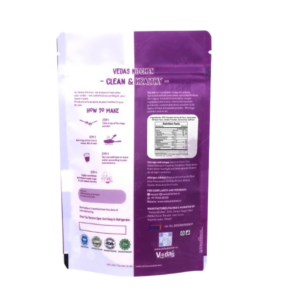 Vedas Kitchen Sprouted Wheat Almond Instant Porridge