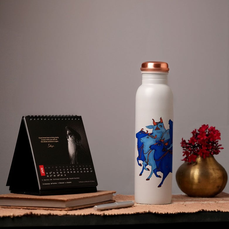 Isha Life Nandi Copper Bottle -  950 ml