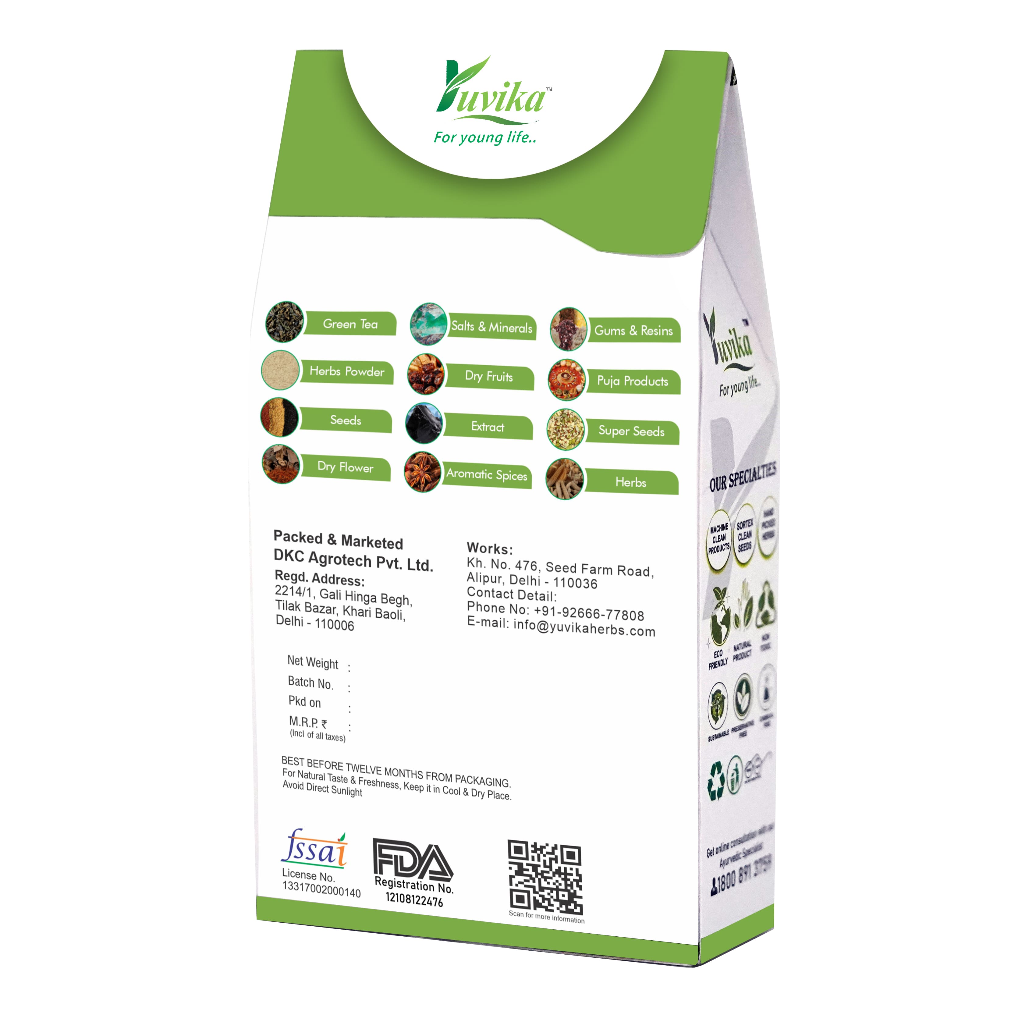 Yuvika Baochi Shudh Powder - Babchi Powder - Bavchi Powder - 100gms