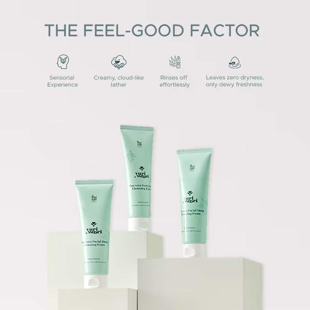 Yuri Woori Aloevera Facial Deep Cleansing Foam