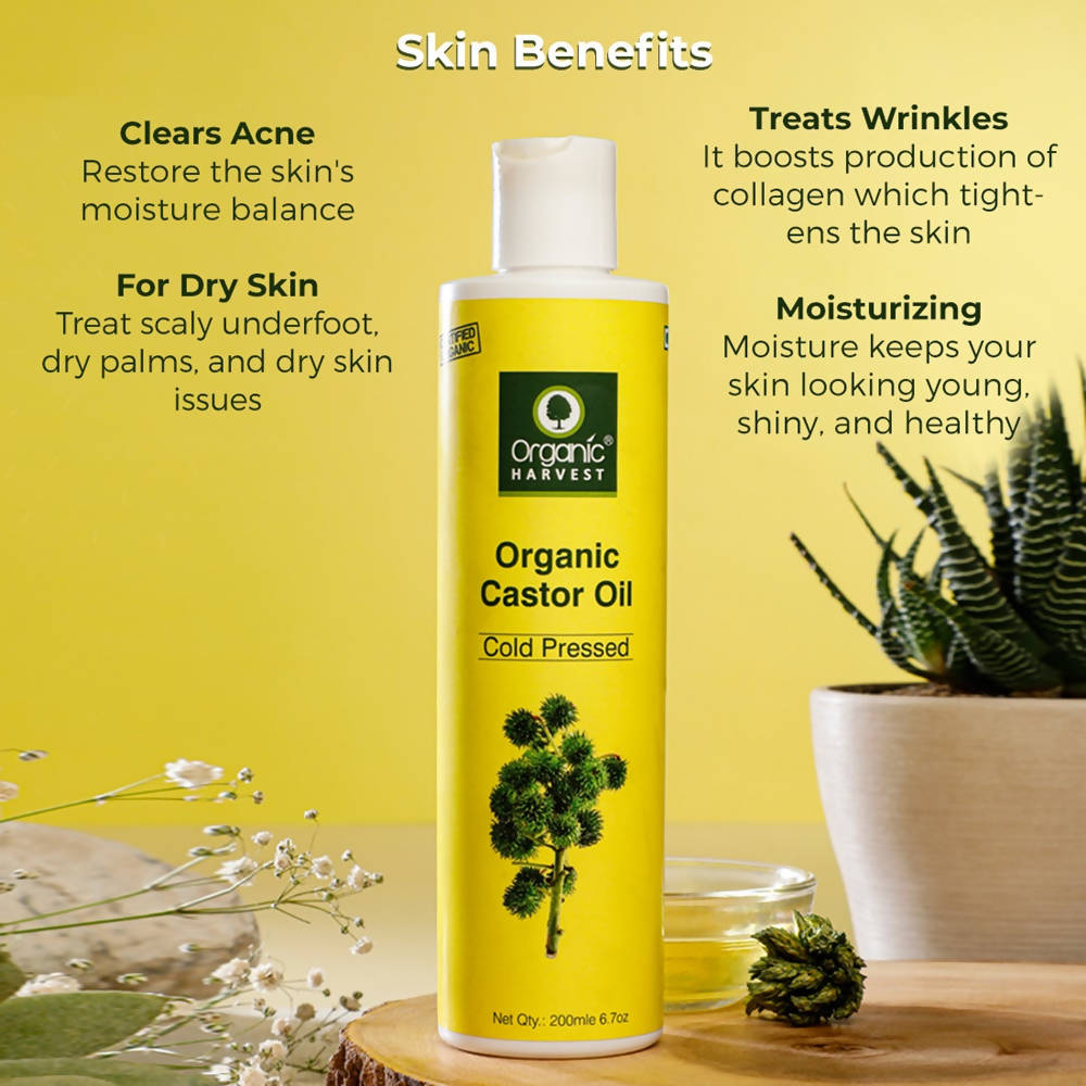 Organic Harvest Cold Pressed Organic Castor Oil - 200 ml