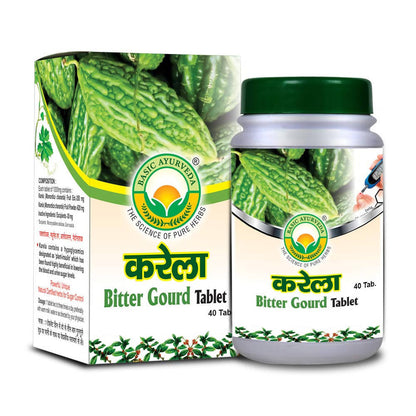 Basic Ayurveda Karela Bitter Gourd Tablet - 40 Tablets