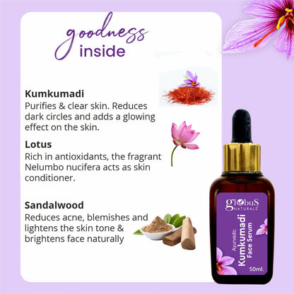 Globus Naturals Ayurvedic Kumkumadi Skin Lightening Face Serum