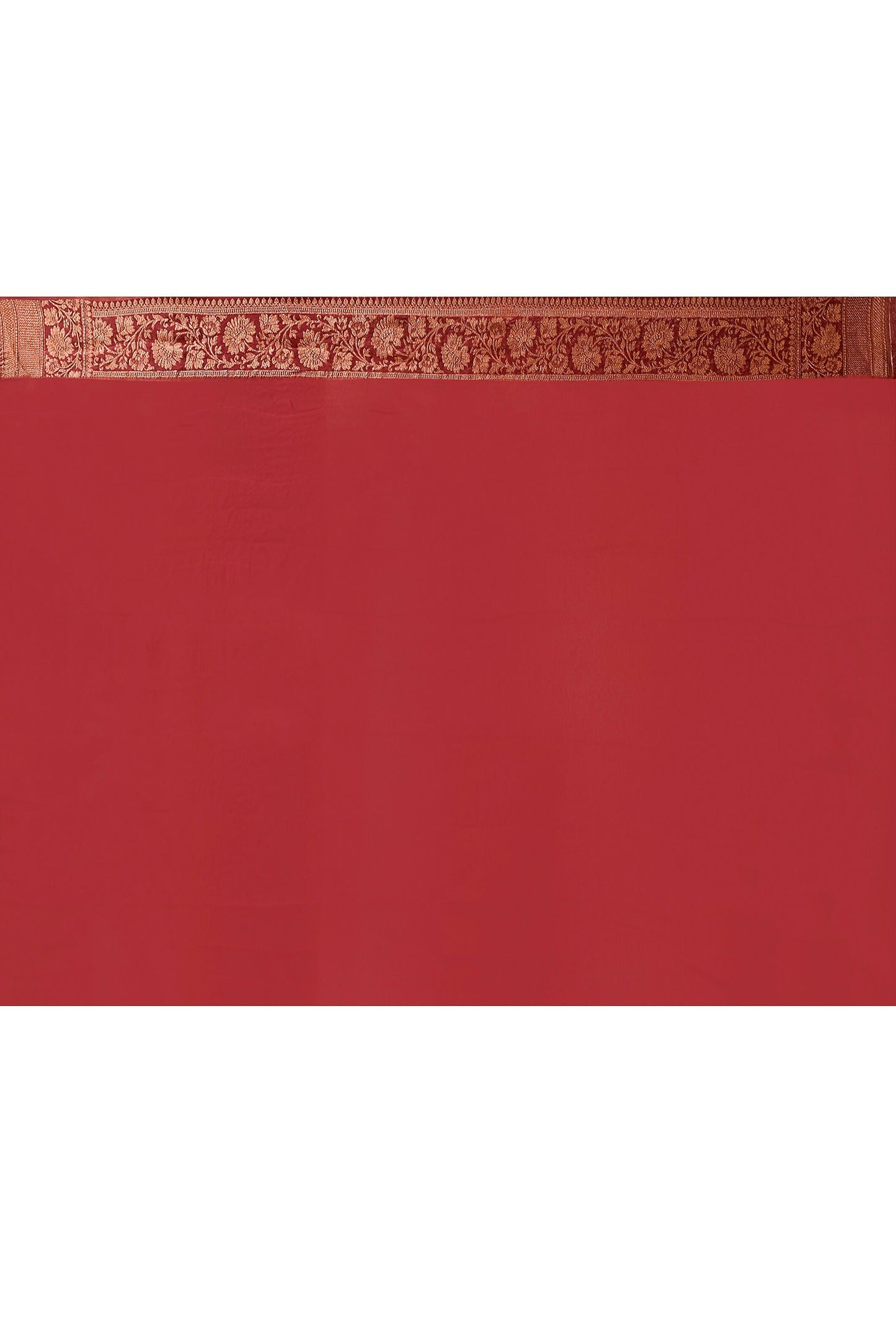 Joban Fashion Dark Pink Crepe Chiffon Pure Handloom Banarasi Silk Saree