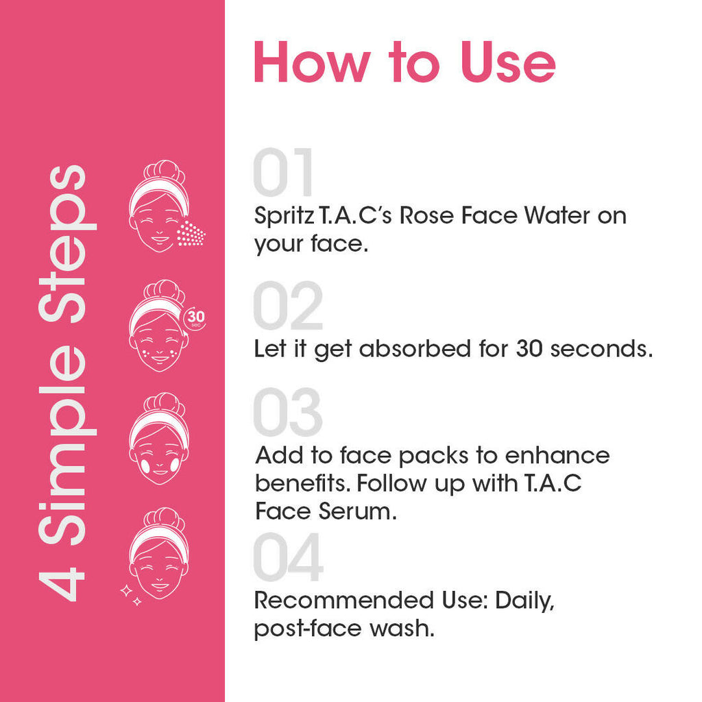 T.A.C - The Ayurveda Co. Pure Indian Rose Water For Toning & Hydration for Women & Men