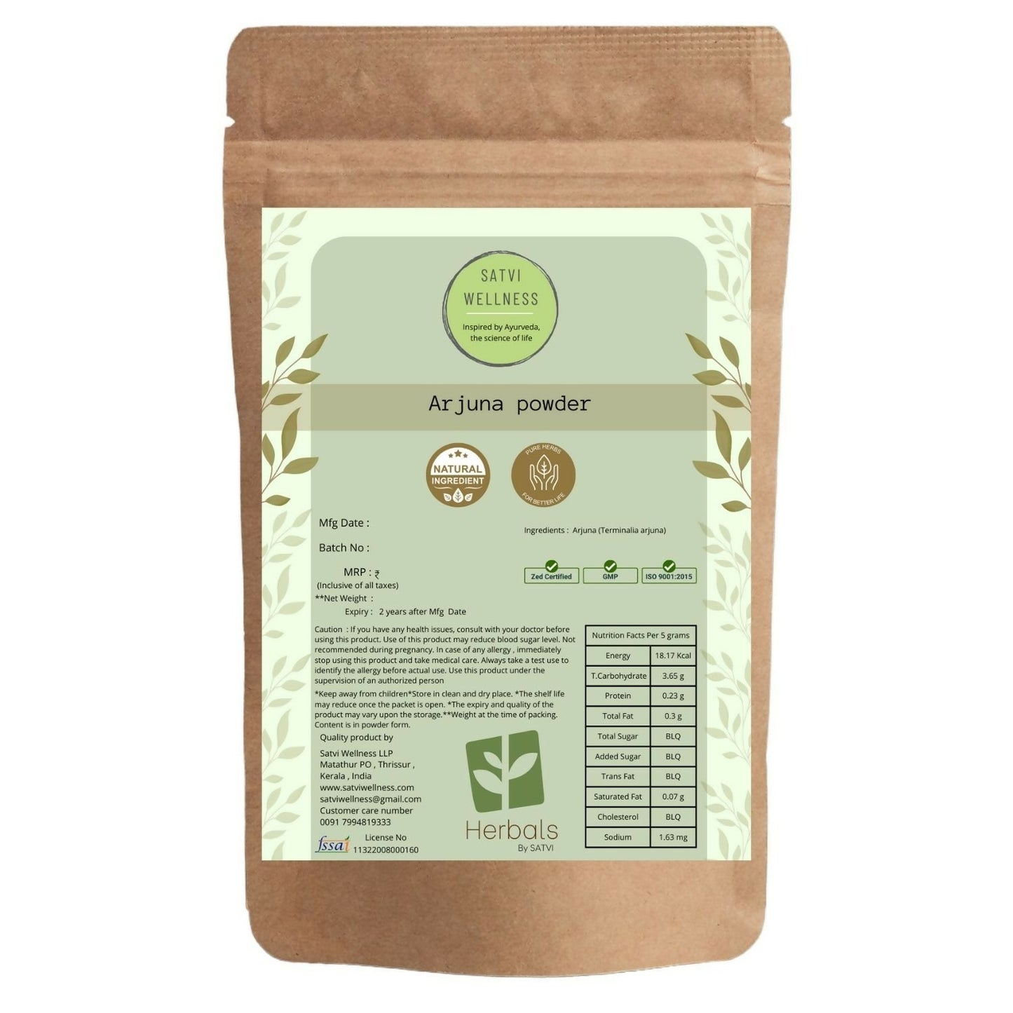 Satvi Wellness Arjuna Powder | Terminalia Arjuna