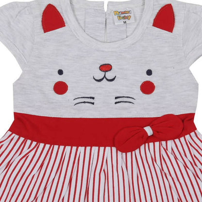 NammaBaby Baby Girl's A-Line Mini Frock Dress - Red 120