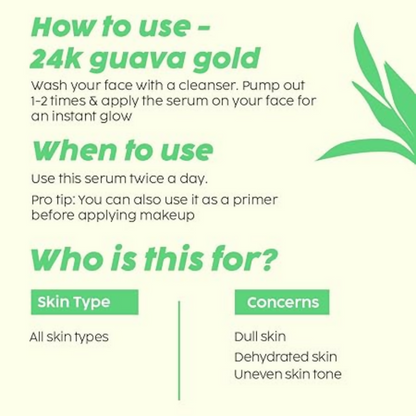PLIX The Plant Fix Guava Glowy Kit With 24K Gold Dewy Serum & SPF 20 Moisturizer