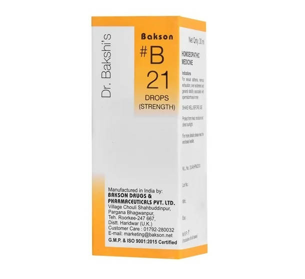 Bakson's Homeopathy B21 Drops - 30 ml