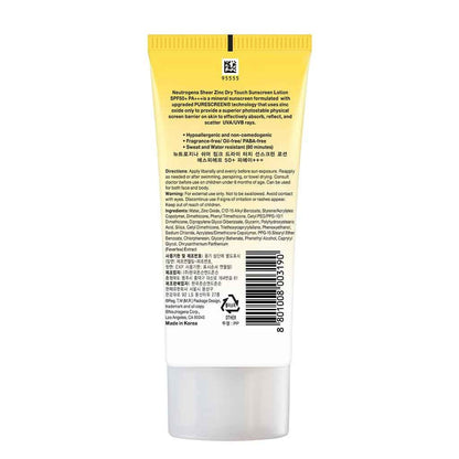 NeutrogenaÂ® Sheer Zinc Dry Touch Sunscreen Lotion PA+++ SPF50+ - 80 ml