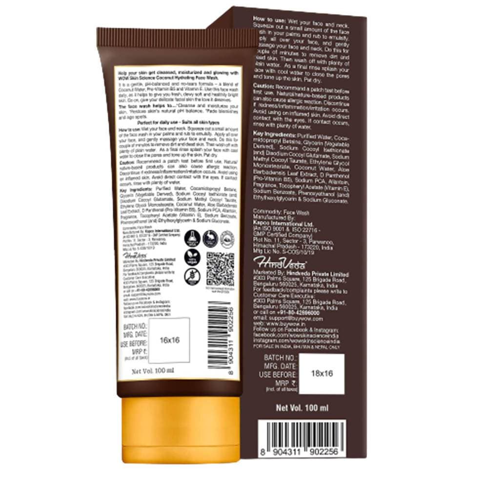 Wow Skin Science Coconut Hydrating Face Wash - 100 ml